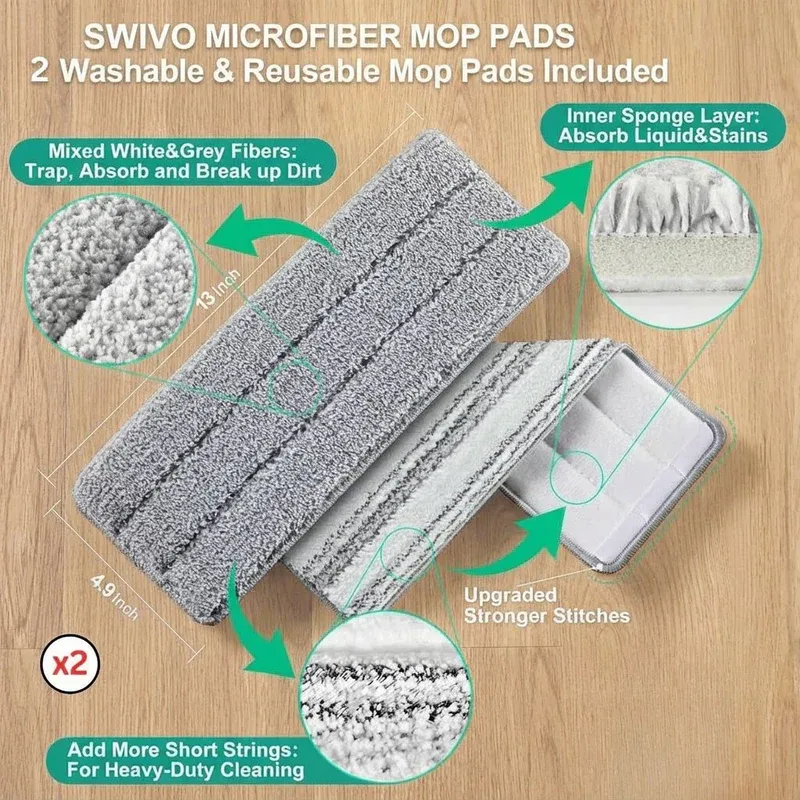 Mop and Bucket Wringer Set(1 thick bucket + 1 reinforcing rod + 4 pieces of cloth)