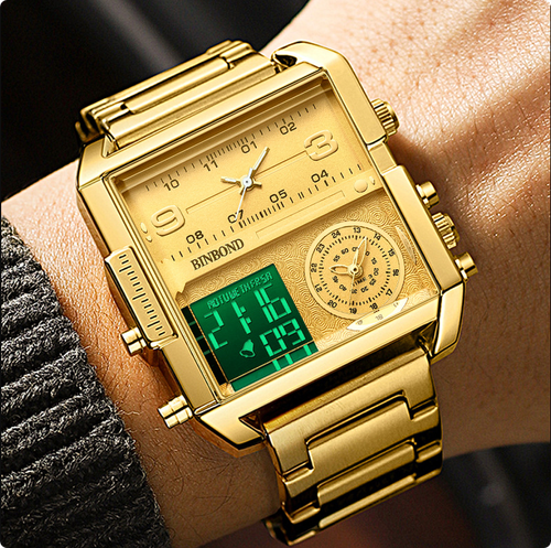 Multifunctional Quartz Watch With Oversized Dial