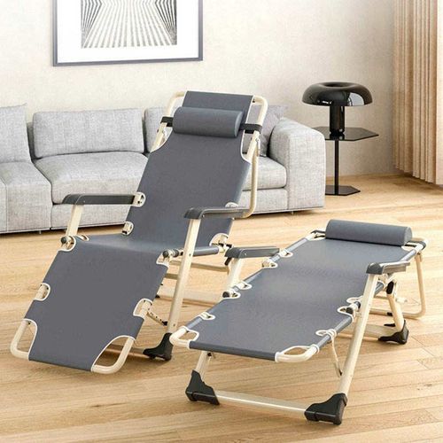 Upgraded Portable Foldable Lightweight Metal Beach Lounger Chaise Sun Lounger Bed and Chair