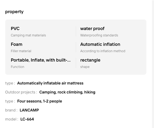 Double self-inflating camping mat with two built-in pillows,  waterproof outdoor sleeping mat.（192*132*0.5cm）