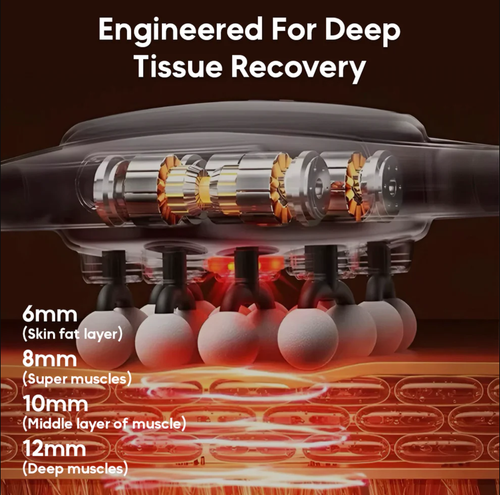 16-Head Deep Tissue Massage Gun for Muscle Recovery