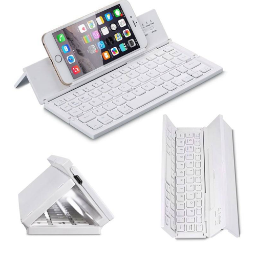 Wireless Tri-System Bluetooth Foldable Keyboard for Phones and Tablets