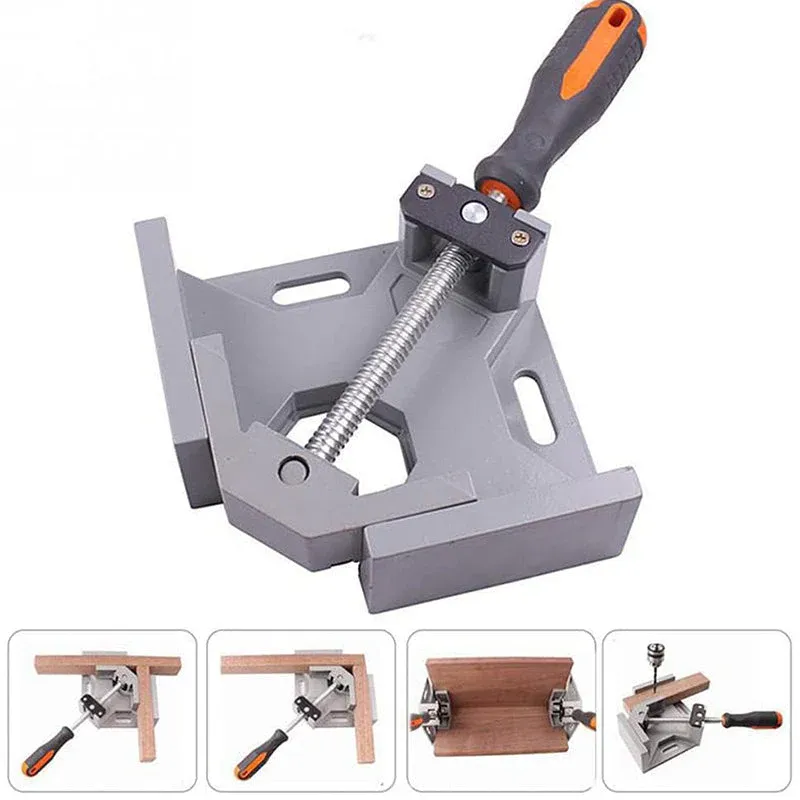 🔥📐 Durable and Resistant Woodworking Right Angle Clamp 🌲🛠️Single-handle right-angle clip (orange handle)