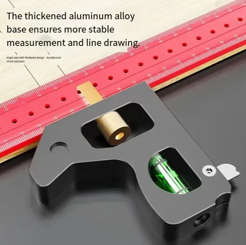 Portable game console heavy-duty assembly square, aluminum alloy 45° and 90° square woodworking, multi-functional beam assembly square measuring tool