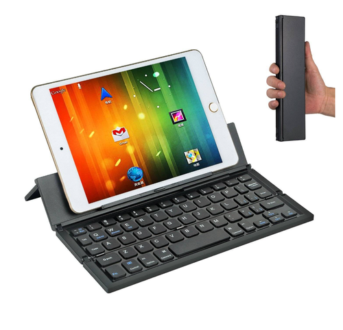 Wireless Tri-System Bluetooth Foldable Keyboard for Phones and Tablets