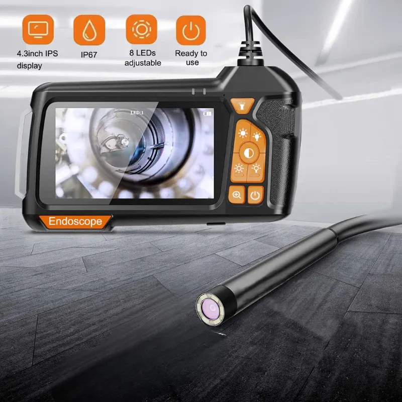 Industrial Endoscope Camera With LED Light❤️（5.5mm single lens, 10-meter hard cable）