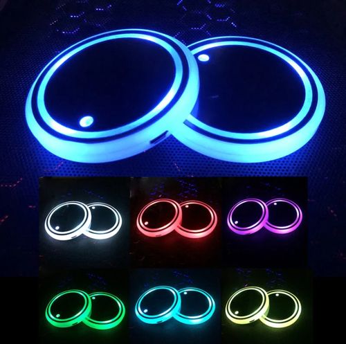 Car 7 Color Changing Waterproof Cup Pad（2pcs）
