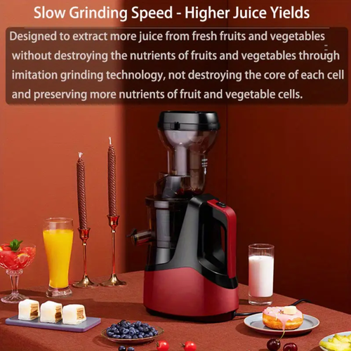 1pc Slow Juicer with US Plug, Cold Press Juicer for Fruits and Vegetables