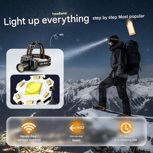🔥 Powerful, extremely long-lasting headlamp🔦
