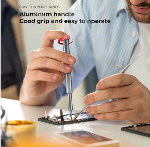 🪛46-in-1 Precision Steel Screwdriver Set with Mini Magnetic Drill Bit Repair Tool Set for Mobile Phones, Cameras, Watches, and Laptops