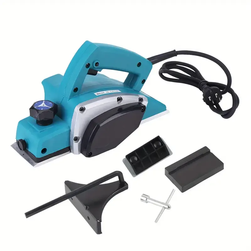 1pc Electric Wood Planer, 1300W Handheld Power Tool with 13000-16000RPM, 220V , Aluminum Copper Wire Design, Smooth Flat Self-Locking, Labor-Saving for Home Furniture DIY and Carpenters, Power Tools Woodworking