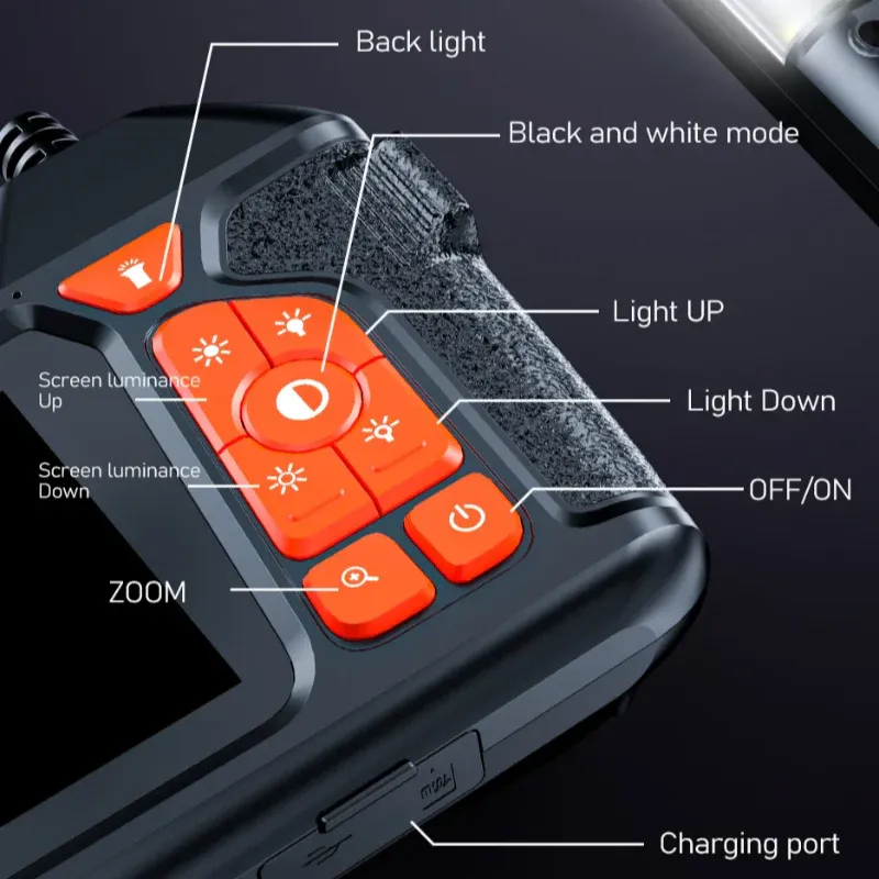Industrial Endoscope Camera With LED Light❤️（5.5mm single lens, 10-meter hard cable）