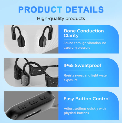 🔥Bone Conduction Smart Hearing Aid Bluetooth Earphones