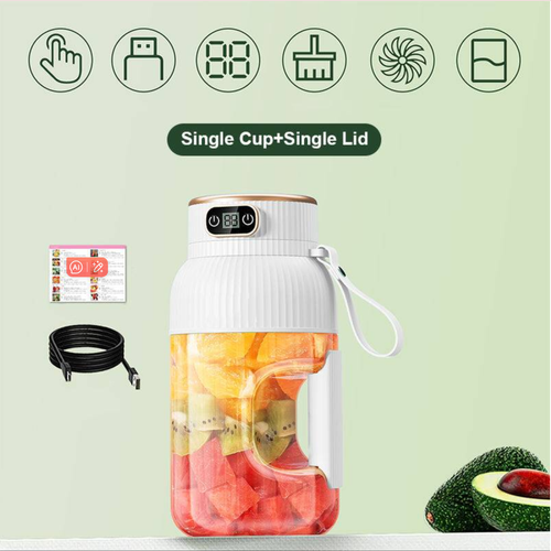 🔥Summer's hottest sale ❄️Multifunctional Portable Juicer Cup with Digital Display（Double cups and double lids）