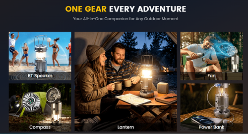 Solar-powered fan lamp