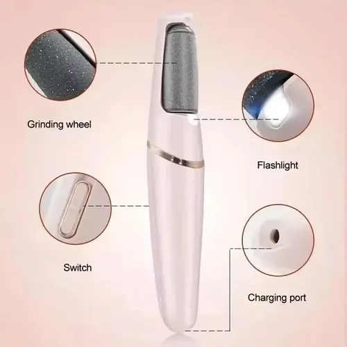 Rechargeable Pedicure Machine pink Electric Foot Callus Remover