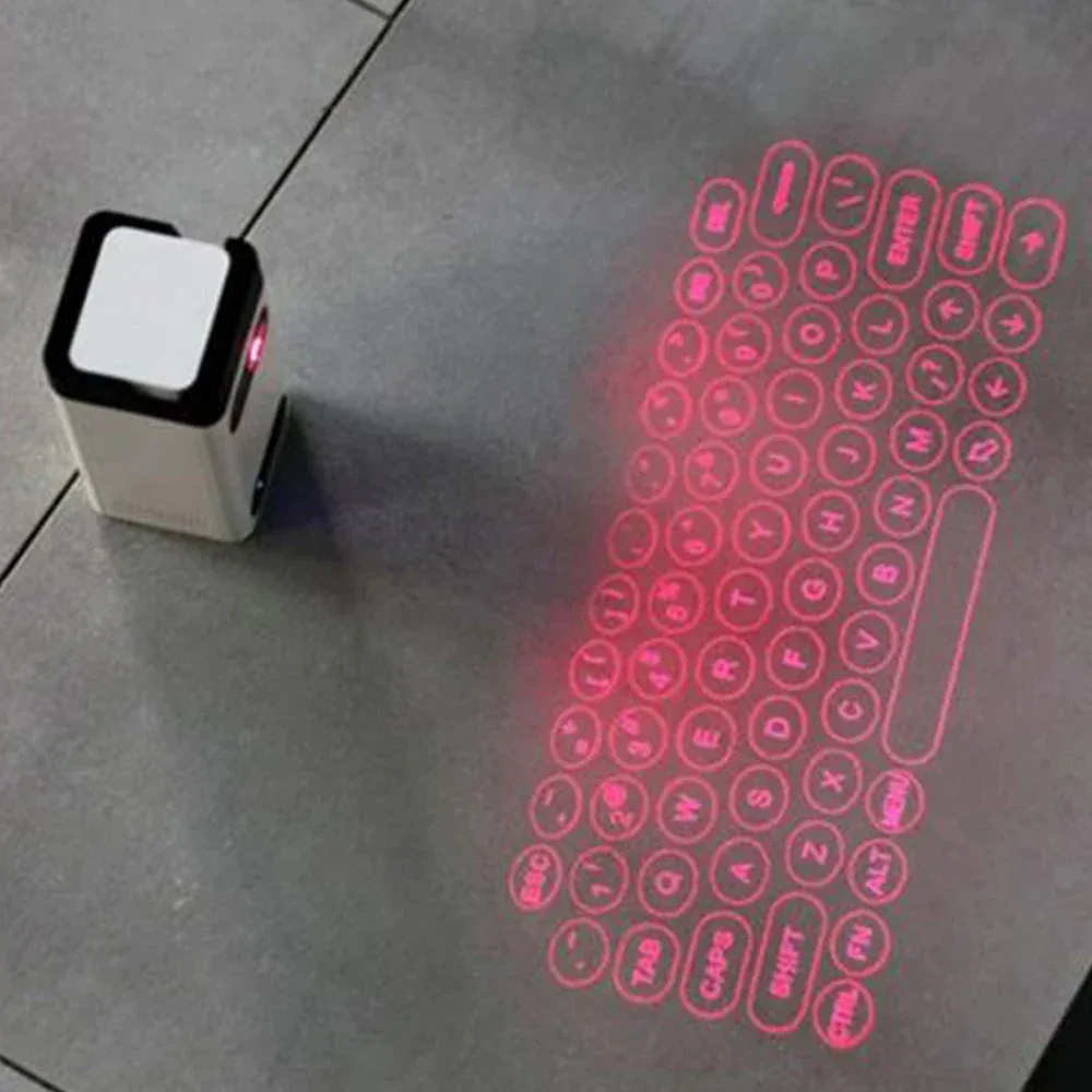 The new black technology virtual laser projection keyboard allows you to easily work, play games and have fun anytime, anywhere!