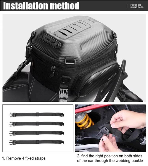 Anti-theft large capacityMotorcycle hard shell rear tail bag