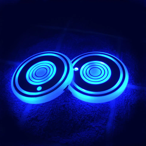 Car 7 Color Changing Waterproof Cup Pad（2pcs）