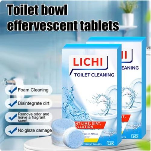 Lemon scent toilet cleaning tablets