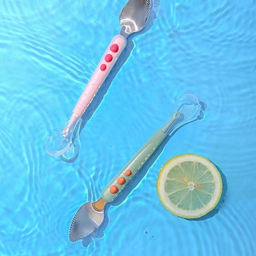 🔥Baby Double Head Scraping Fruit Spoon