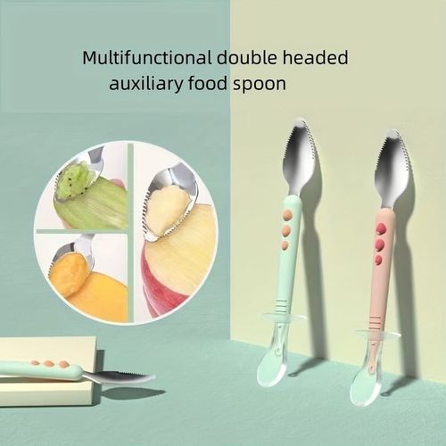 🔥Baby Double Head Scraping Fruit Spoon