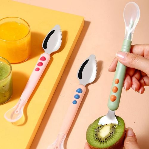 🔥Baby Double Head Scraping Fruit Spoon