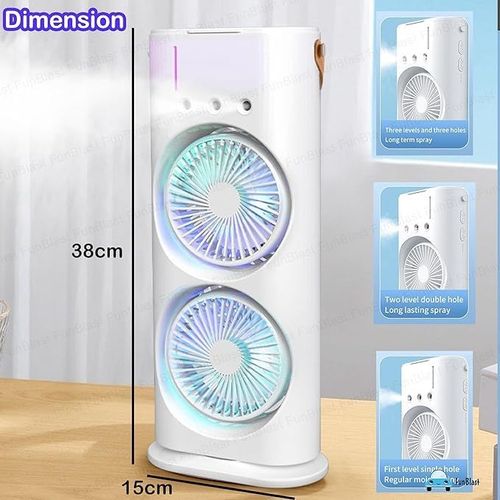 Portable Fan Double Ended Spray Fan Desk Fan with Cooler USB