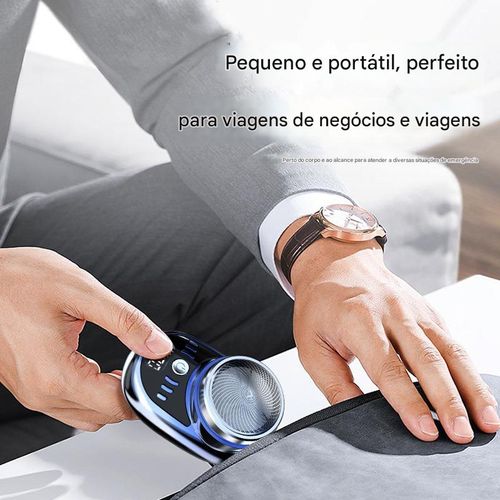 Barbeador elétrico recarregável portátil navalha masculino pequena arma de aço