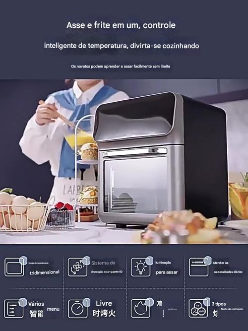 Fritadeira e forno multifuncional