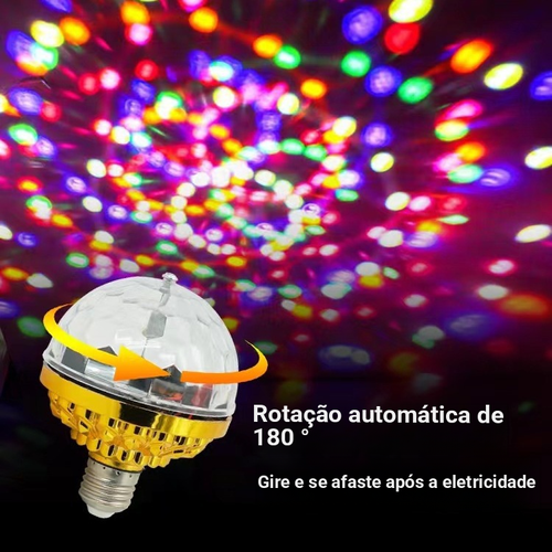 Luz LED de Bola Mágica de Sete Cores E27 para KTV, Bar, Estúdio de Show, Bola Rotativa, Luz de Laser, Luz de Atmosfera