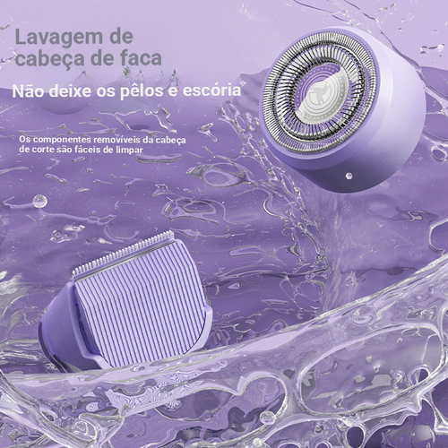 Aplicador de cera elétrico para mulheres, barbeador elétrico, para depilação das axilas, depilação do biquíni, barbeador portátil