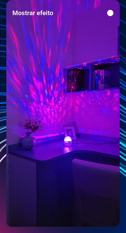 Lâmpada de projeção LED giratória com controlo remoto Iluminação ambiente Ambiente festivo