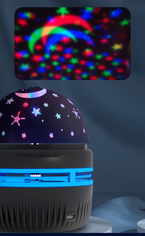 Lâmpada de projeção LED giratória com controlo remoto Iluminação ambiente Ambiente festivo