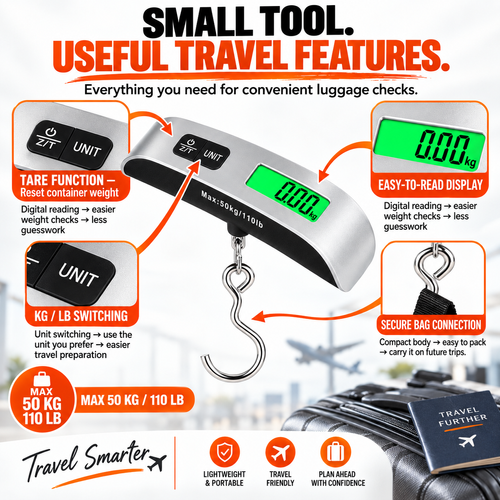 Portable Digital Luggage Scale Kenya | Hook-Style Hanging Travel Scale