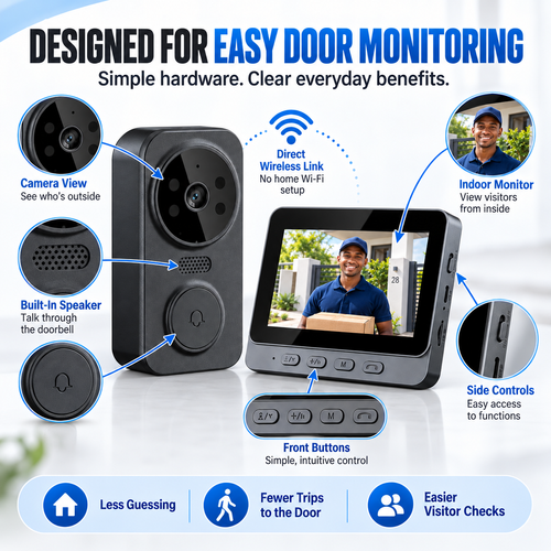 🎉 SPECIAL OFFER 🎉 COD！High-Definition Video Surveillance Smart Doorbell Nairobi Stock |48H Dispatch |COD Orders are dispatched within 48 hours from our  Nairobi warehouse. Delivery takes 1–3 working days.
