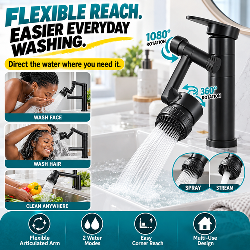 360° Rotating Faucet Extender Kenya | Kitchen & Bathroom Tap Adapter | COD
