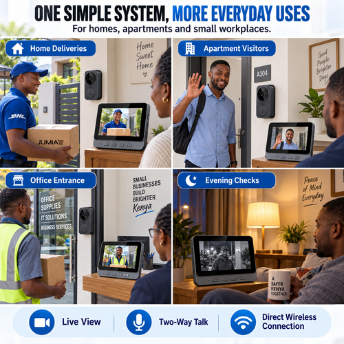 🎉 SPECIAL OFFER 🎉 COD！High-Definition Video Surveillance Smart Doorbell Nairobi Stock |48H Dispatch |COD Orders are dispatched within 48 hours from our  Nairobi warehouse. Delivery takes 1–3 working days.
