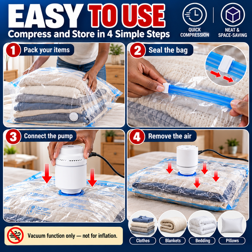 Vacuum Storage Bags with Pump Kenya | Space Saving Clothes & Bedding Bags