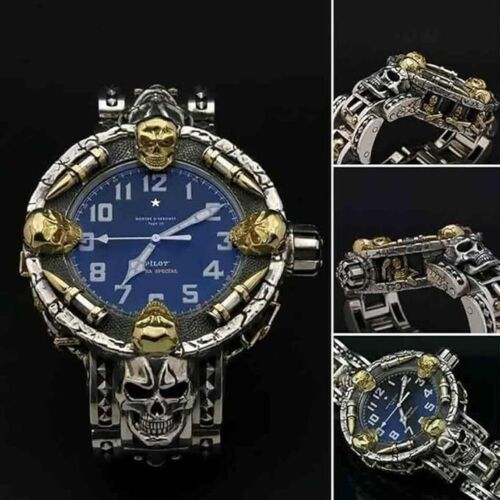 Mysterious Forbidden Bullet Skull Wrist Watch,Men's Wrist Watches Casual Watches