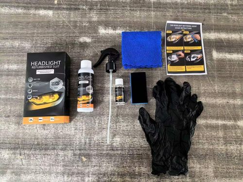 🚗 Car headlight refurbishment kit｜Quickly remove yellowing and brighten, making old car lights clear again