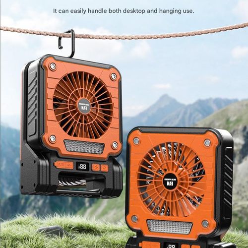 Portable Solar Fan Lamp — Multifunctional Outdoor Camping & Tent Light with Powerful Airflow and Illumination