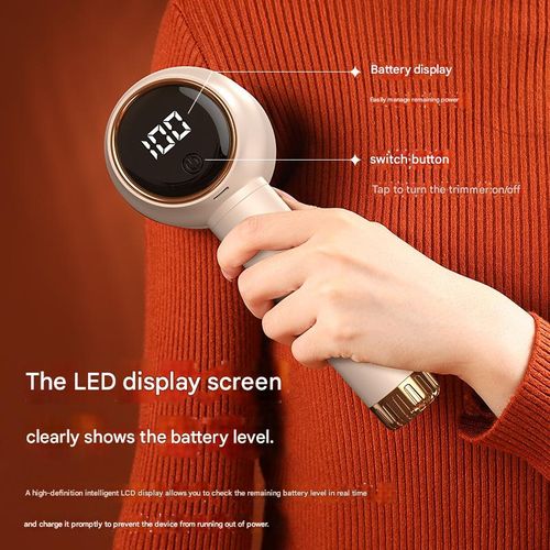 Electric Lint Remover with Brush, Portable Rechargeable Household Fabric Shaver, 3-Speed Sweater Shaver for Fast Lint Removal, Durable for Socks, Coats & Bedding