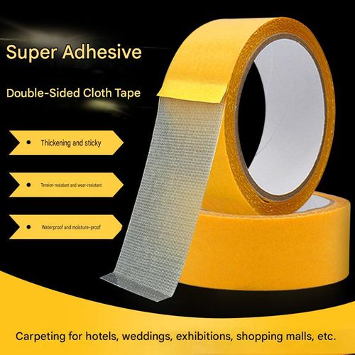 🏠 Permanently fixed, no more sliding! High-tack double-sided cloth tape to keep your household items firmly in place