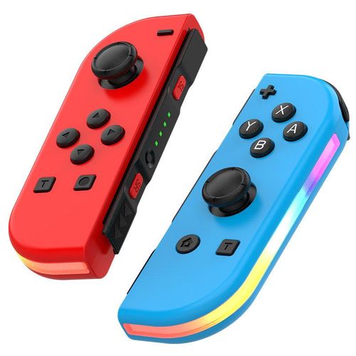 Switch Joy-Con (Left & Right) Wireless Game Controllers — Motion Control, Vibration Feedback, Bluetooth Connectivity, and RGB Lighting