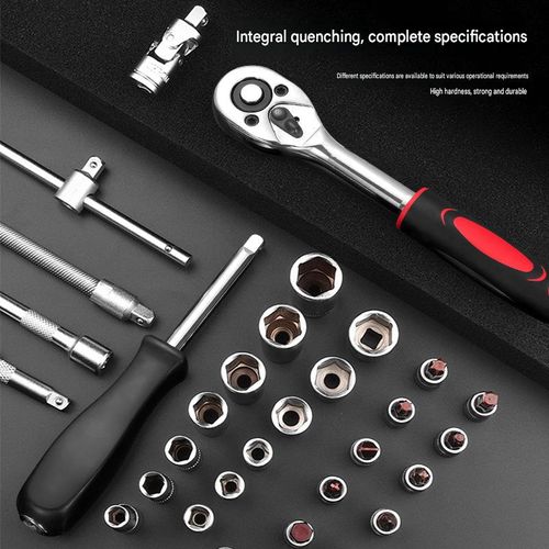 🔧 46-piece universal repair tool box｜Essential set for car and motorcycle home repairs