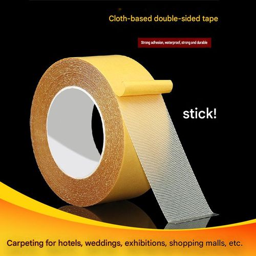 🏠 Permanently fixed, no more sliding! High-tack double-sided cloth tape to keep your household items firmly in place
