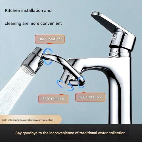Robotic Arm Universal Faucet with Rotatable Spout