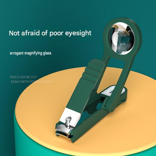 Anti Splash Nail Clipper Set With Magnifying Glass | Senior Nail Cutter