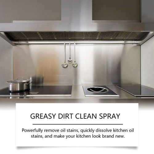 Kitchen Spray Cleaner & Degreaser — Antibacterial Lemon Scent: Quickly Removes Grease, Leaves No Residue, Gentle on Hands, 99.9% Disinfection, Household Cleaning Product, Home Fragrance